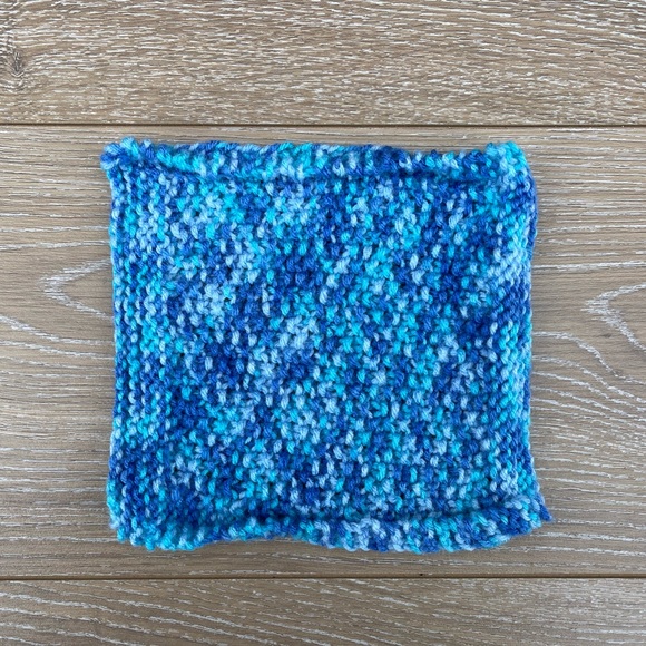 Set of 3 Handmade Multi Blue Shade Dishcloths - Picture 7 of 8